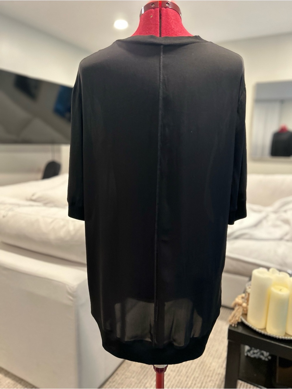 Vince Black Short-Sleeve silk Blouse - Picture 3 of 7